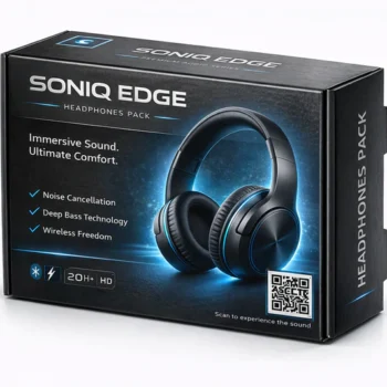 Custom corrugated box for headphones packaging with printed design for retail electronics packaging solutions