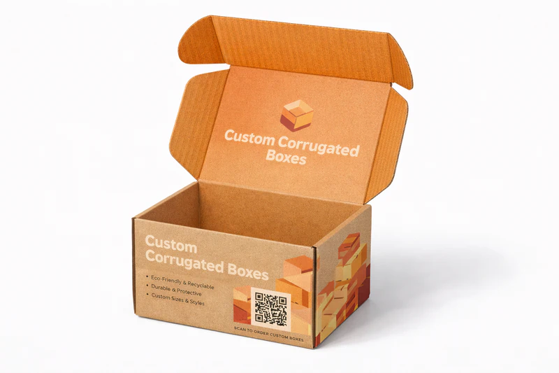 Custom corrugated mailer box packaging durable shipping box with printed branding for eCommerce packaging