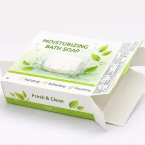 Custom moisturizing soap packaging box printed skincare carton for bath and body products