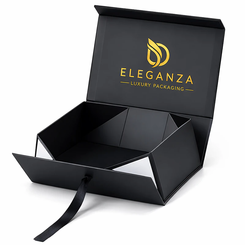 Premium rigid collapsible magnetic gift box with elegant branding and foldable structure for luxury packaging solutions, Collapsible Boxes