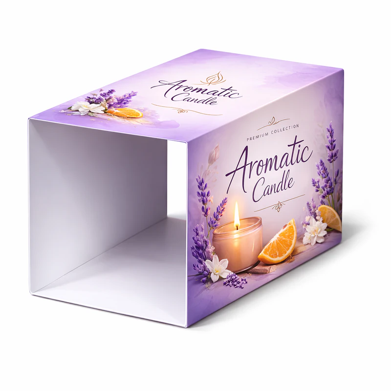 Custom printed packaging sleeve for scented candles luxury retail sleeve packaging design