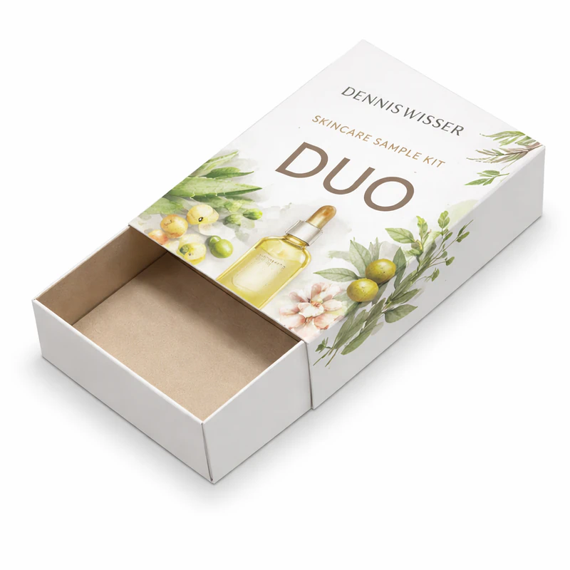 Custom cardboard drawer skincare sample box cosmetic packaging sliding tray retail box design