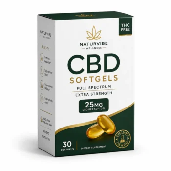 Custom CBD softgels boxes packaging design USA with premium lab tested supplement branding