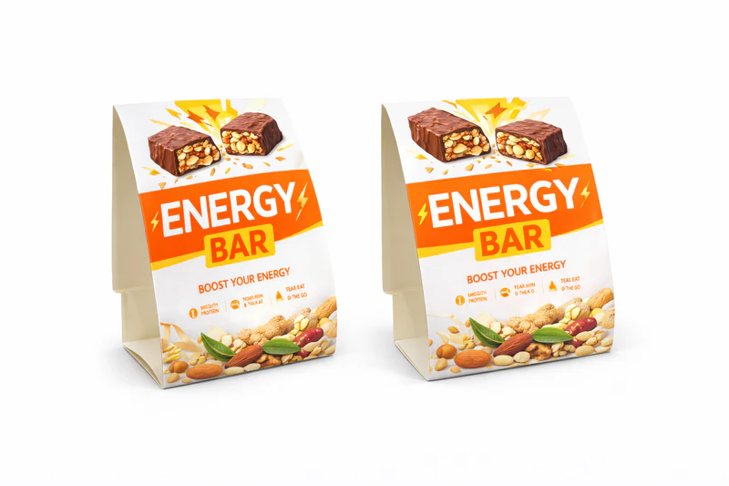 Custom packaging sleeve for energy bars printed paper sleeve for fitness snack packaging