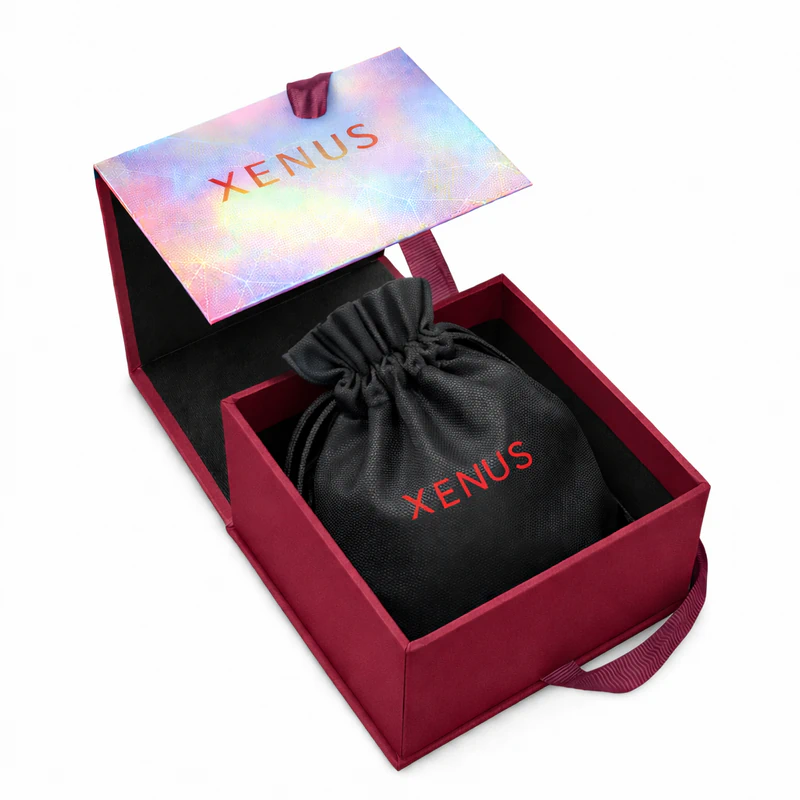 Custom holographic magnetic closure box with ribbon rigid packaging luxury iridescent gift box design