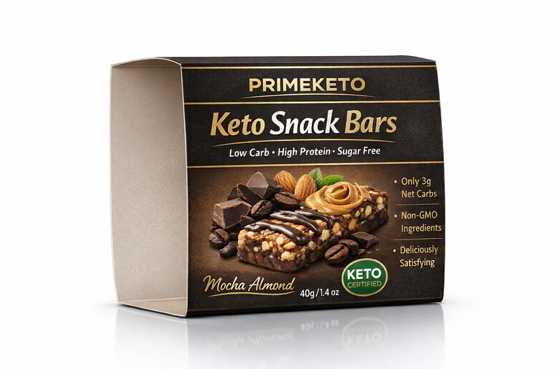 Custom packaging sleeve for keto snack bars printed paper sleeve for healthy food packaging