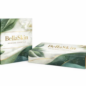 Custom packaging sleeve with skincare branding design for cosmetic product packaging and retail display