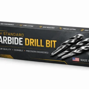 Custom rectangular long box for drill bit packaging industrial tool packaging solution