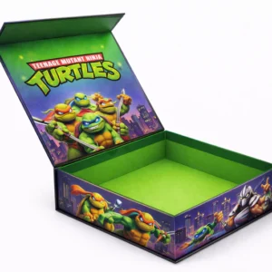 Ninja turtles themed rigid magnetic gift box packaging for toys and collectibles, Premium Toy Box