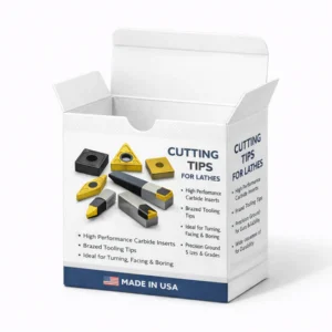 Custom tuck top box for cutting tools packaging carbide inserts industrial folding carton