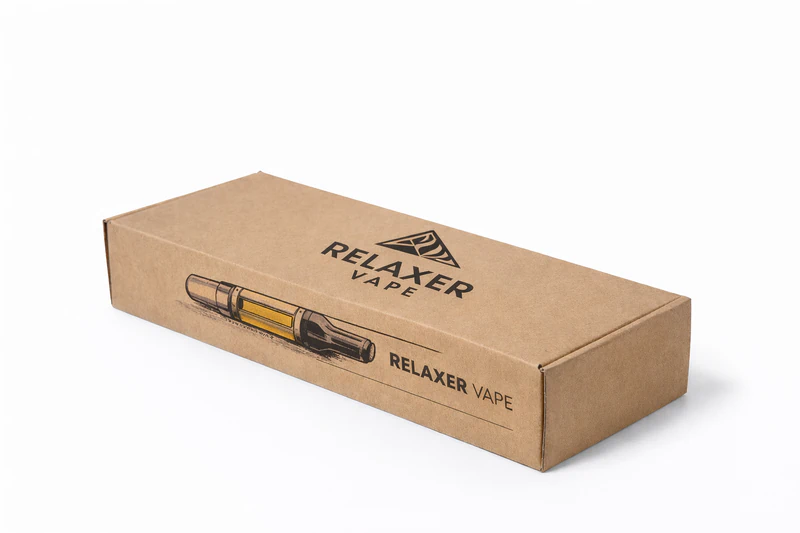 Kraft vape packaging box with eco-friendly material for sustainable vape cartridge packaging, Kraft Vape Box