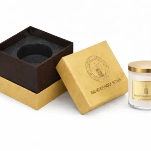 Rigid candle boxes with foam insert for secure luxury candle packaging and premium presentation