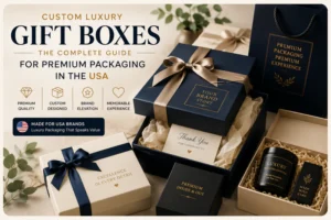 Custom luxury gift boxes for premium packaging and luxury brand presentation in the USA