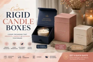 Custom Rigid Candle Boxes with Magnetic Closure, Shoulder Neck Rigid Box, and Premium Cardboard Candle Box for Luxury USA Packaging