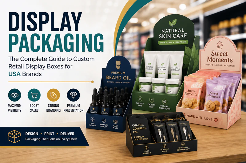 Custom display packaging and retail display boxes for USA brands