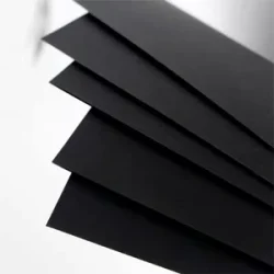 Black cardboard packaging material for premium custom boxes with smooth matte finish