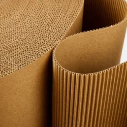 Corrugated cardboard material used for durable and protective packaging boxes