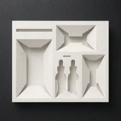 Custom die-cut insert packaging designed to securely hold products in place