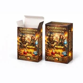 Custom made fantasy board game box with detailed artwork and durable packaging for tabletop games and retail display, Custom Game Boxes