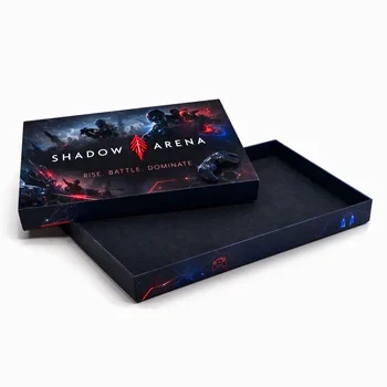 Large custom printed game box with flat structure for board games and gaming accessories packaging solutions, Custom Game Boxes