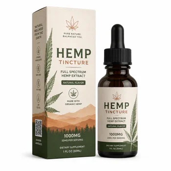 Custom Hemp Tincture Boxes for Full Spectrum Hemp Oil Packaging