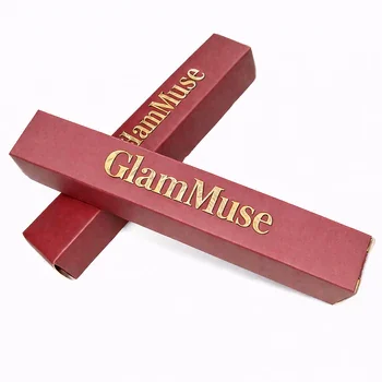 Custom lipstick box packaging design luxury cosmetic packaging with red and gold print