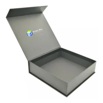 Flip open magnetic lid box with rigid construction for luxury packaging and branded product display, Magnetic Closure Boxes