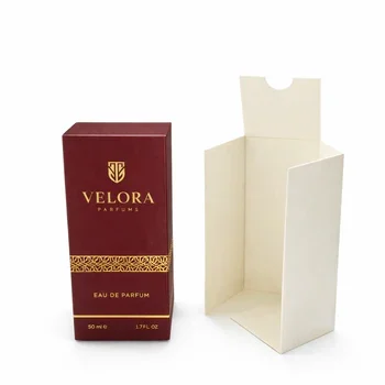 Custom rigid perfume box open style packaging with insert premium fragrance packaging design
