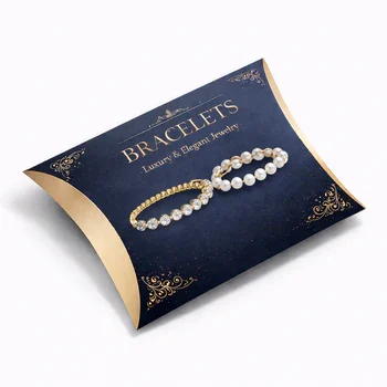 Custom pillow box for bracelet packaging luxury jewelry pillow packaging solution
