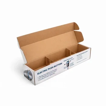 Custom rectangular mailer box with inserts for electronic components packaging durable corrugated shipping box