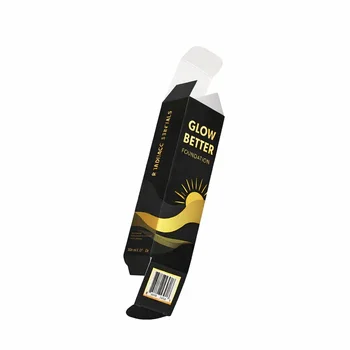 Custom reverse tuck end box for cosmetic foundation packaging luxury printed makeup folding carton