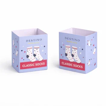 Custom retail display box for socks packaging cardboard apparel packaging solution