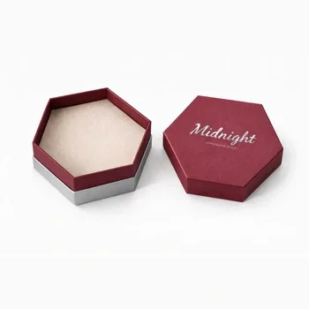 Stylish hexagon custom telescoping rigid box for luxury product packaging and modern brand presentation, Custom Telescoping Boxes