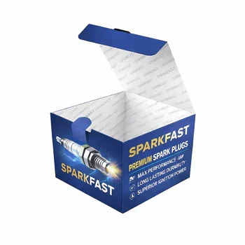 Custom tuck top box for spark plug packaging automotive parts printed folding carton