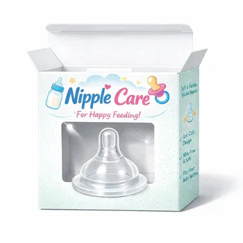 Custom window box for baby nipple packaging retail display folding carton box