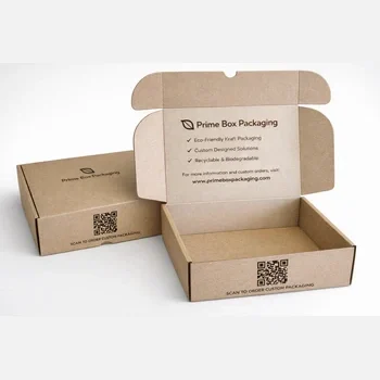 Kraft corrugated mailer box eco friendly recyclable packaging solution for shipping and eCommerce